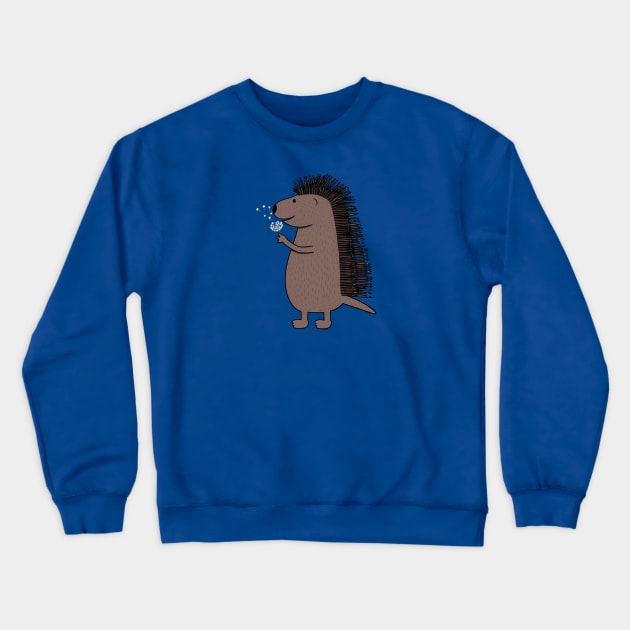 Porcupine with dandelion Crewneck Sweatshirt by Coconut Moe Illustrations